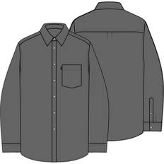 Wood Wood Skjortor Wood Wood Dobby Shirt Herr Långärmade Skjortor - Dark Gray