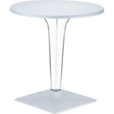 Silver Outdoor Dining Tables Ice Werzalit Top Round Dining Table 28 Silver