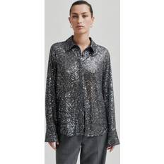 Second Female Skjortor Second Female Moonshine Slim Shirt - Iron Gate