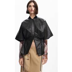 Effen kleur - Zwart Capes & Poncho's Chico's Cape - Chocoladebruin