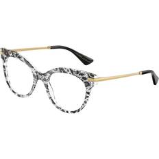 Glasögon & Läsglasögon Dolce & Gabbana Kvinna DG3392 3287 Optiska Bågar Acetat Svart Transparent