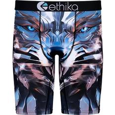 Ethika Men Underwear Ethika Chrome Wolf Staple Boxer Brief - Black/Silver