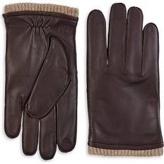 Cashmere - Men Gloves & Mittens Bruno Magli Cashmere Lined Leather Gloves - Black