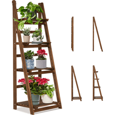 Yes4All Terry Solid Pine Wood Stand 44 inch Plant Shelves