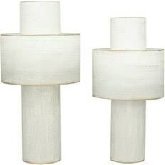 CosmoLiving by Cosmopolitan White Metal Set of 2 Vase