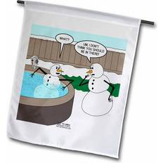 Garden & Outdoor Environment 3DRose Snowman in a Hot Tub Garden Flag 12 by 18 inch