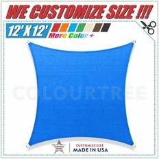 ColourTree Blue Sun Shade Sail Canopy 12 x 12