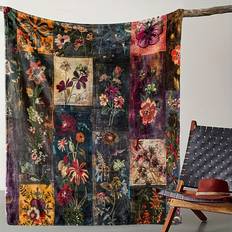 Temu Cozy Vintage Floral Flannel Throw Blanket Filt
