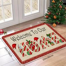 Polyester Entrance Mats Temu Christmas Welcome Doormat 1 pc