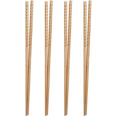 Chopsticks Yageerya 4 Pairs of Long Wooden Chopstick Chopsticks