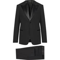 Emporio Armani XXL Suits Emporio Armani Wool Tuxedo Suit - Black