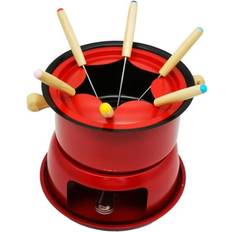 Flameer Cast Iron Fondue Pot Set of Mini