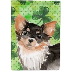 Garden & Outdoor Environment Long Haired Chihuahua St Patrick's Decorative Garden Flag Size