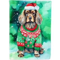 Garden & Outdoor Environment Sussex Spaniel Christmas Garden Flag 11.25 in x 15.5 in
