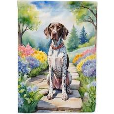 Garden & Outdoor Environment Carolines Treasures German Shorthaired Pointer Spring Path Garden Flag 11.25 in x 15.5 in