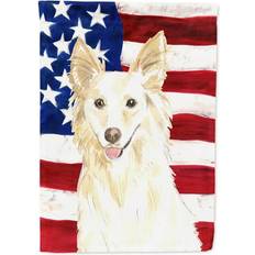 Garden & Outdoor Environment Carolines Treasures Patriotic USA White Collie Garden Flag