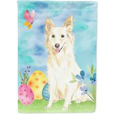 Garden & Outdoor Environment Carolines Treasures Easter Eggs White Collie Flag Garden Size