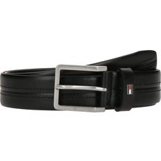 Tommy Hilfiger Cinture Tommy Hilfiger Enamel Flag Leather Belt - Black