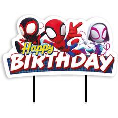 Tårtdekorationer Dekora Spidey Happy Birthday Tårtdekoration