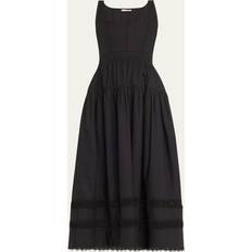 XXXS Jurken Ulla Johnson Isadora Cotton Poplin Bustier Dress - Black