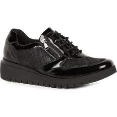 Waldläufer Shoes Waldläufer Florrie Womens Trainers - Black Patent/Stretch