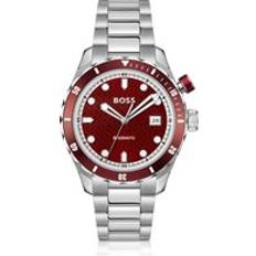 BOSS Silver-Tone Automatic Watch with Dial