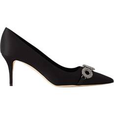 Manolo Blahnik Pumps Manolo Blahnik Satin Crystal Pumps Skor Dam - Black