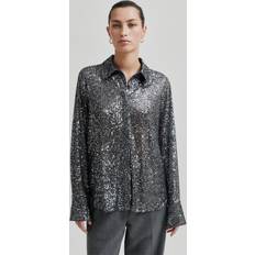 Second Female Skjortor Second Female Moonshine Slim Shirt - Iron Gate