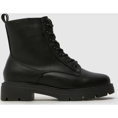 Schuh Wide Fit Andria Lace Up Boots - Black