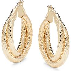 Gold Earrings Saks Fifth Avenue Made in Italy Women's 14K Yellow Gold Double Tube Hoop Earrings (one-size)