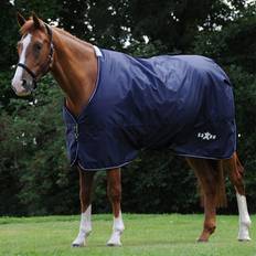 Equestrian Weatherbeeta Saxon Defiant 600D Standard Neck Lite Turnout Rug - White/Blue