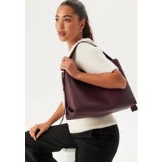 Bubbleroom Faux Leather Tote Bag - Dark Brown