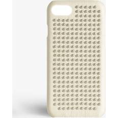Borchie Nappa Ivory Silver Studs