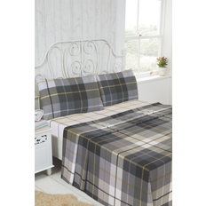 Rapport Home Brushed Cotton Fitted Set King Bed Sheet Blue