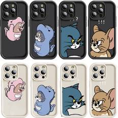 Tom And Jerry E-4 Couple Case for iPhone 15 14 13 12 8 Plus