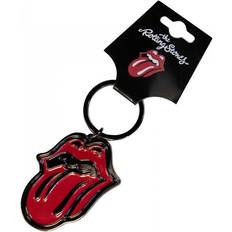 Rolling Stones Classic Tongue Keyring - Black/Red