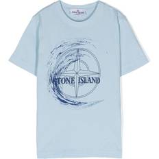 Stone Island Tops Stone Island Logo Appliqué Cotton T-shirt - Blue
