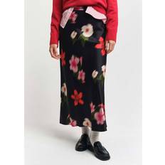 Gant Skirts Gant Floral Midi Skirt Casual Viscose - Black