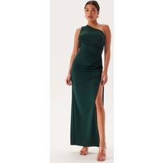 Bubbleroom Gröna Klänningar Bubbleroom Bubbleroom Occasion One Shoulder Maxi Dress - Dark Green