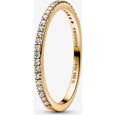 Pandora Diamond Rings Pandora Lab-grown Diamond Half Eternity Band Ring - 14k Gold/Clear