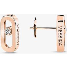 Messika Move Uno Diamond Earrings - Rose Gold