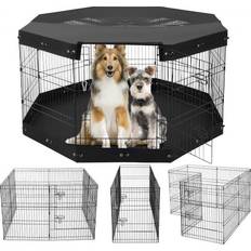 VEVOR Foldable Metal Dog Exercise Pen 30 H