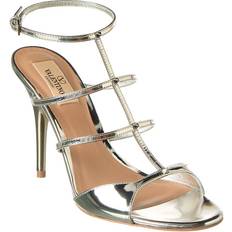 Valentino Rockstud 100 Leather Sandal - Silver