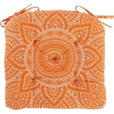 Cotton Chair Cushions Handmade Cotton Pads Cushion 16" Thick Set of 2 Chair Cushions Orange