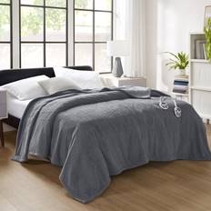 Blankets Serta Dream Soft Heated Blanket 62 x 84 x 0.25 in Gray Blankets Gray (213.36x)