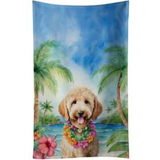 Gold Kitchen Towels Carolines Treasures Goldendoodle Luau 25 x 15 in Kitchen Towel Gold