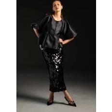 Bubbleroom Bubbleroom Occasion Sequin Ankle Skirt - Black