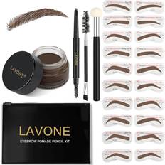 Lavone Eyebrow Stamp Stencil Kit - Dual-ended