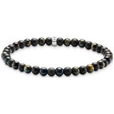 Thomas Sabo Obsidian Tiger Eye Bead Bracelet - Blue/Gold/Silver