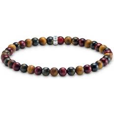 Thomas Sabo Tiger Eye Bead Talisman Bracelet - Blue/Gold/Red/Silver